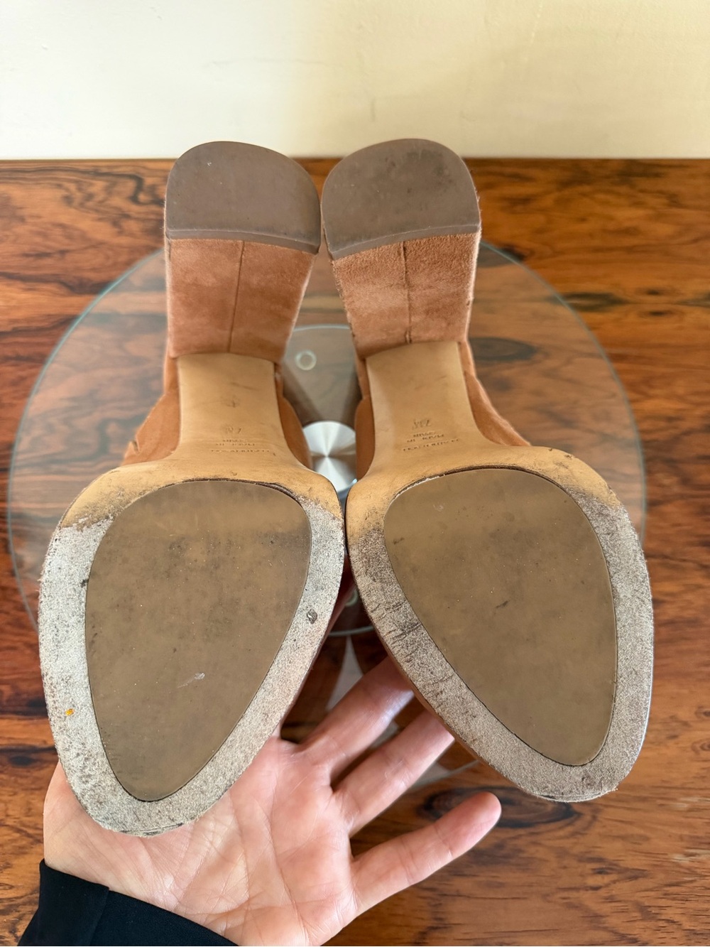 Inez Ceci Mules in toffee suede in 7 - Picture 15 of 16